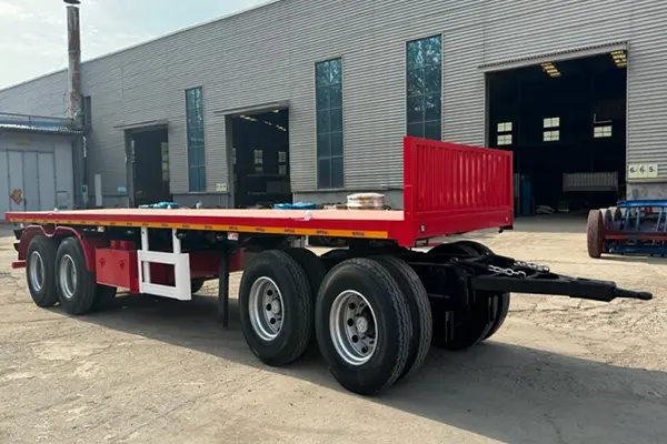 4 Axle Flatbed Drawbar Trailer đầy đủ với Dolly sẽ được gửi đến Nigeria