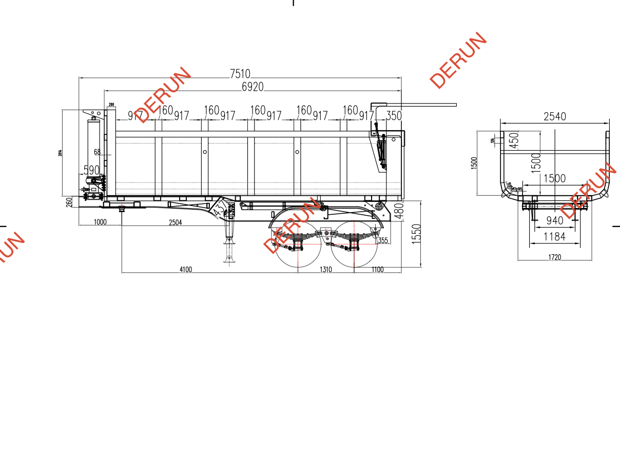 Vẽ đoạn giới thiệu 2 trục phía sau trục