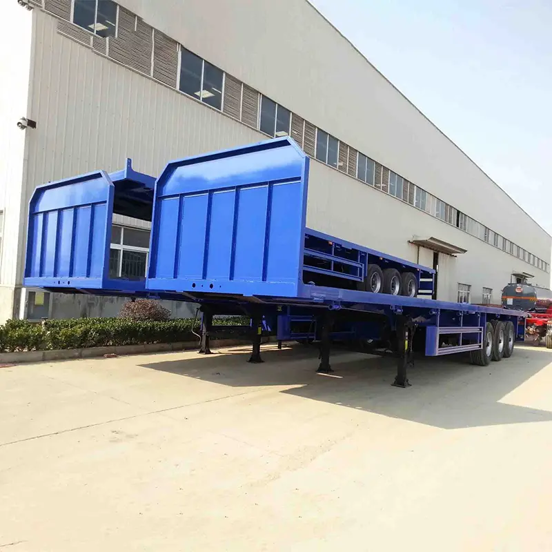 Derun Flatbed Semi Trailer với bảng phía trước