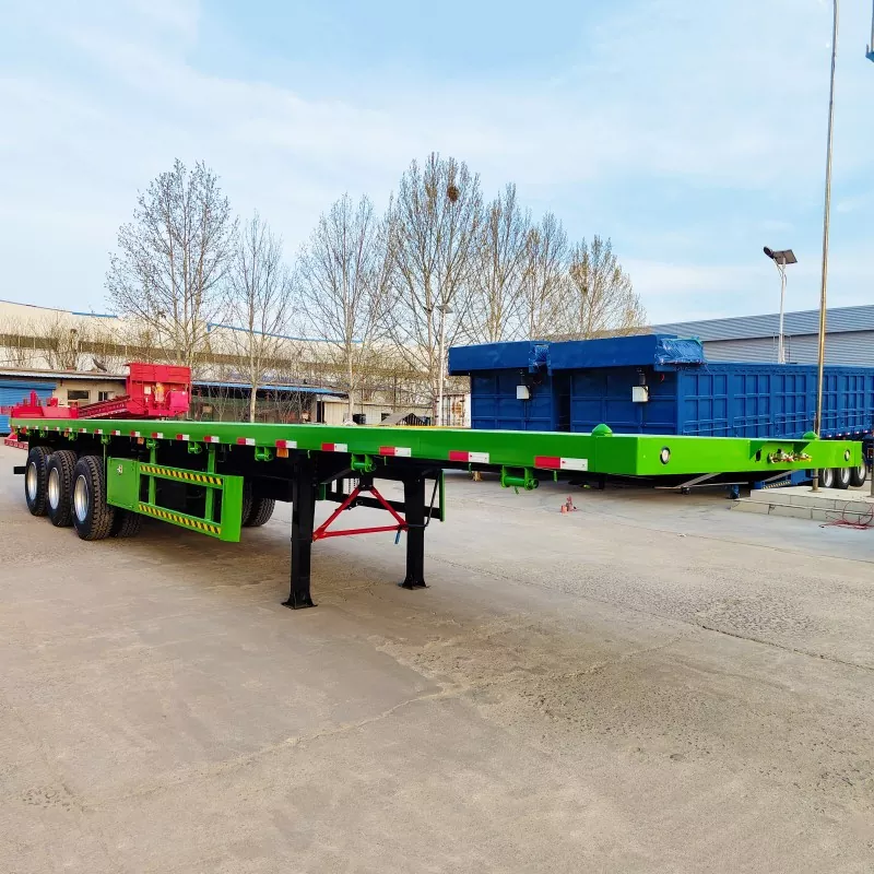 Trailer bán trục phẳng 40FT Tri Axle